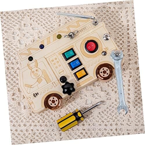 Tableau Montessori - BusyBoardCircuit™ - Camion de pompier - Paradis Des Jeux Et Jouets