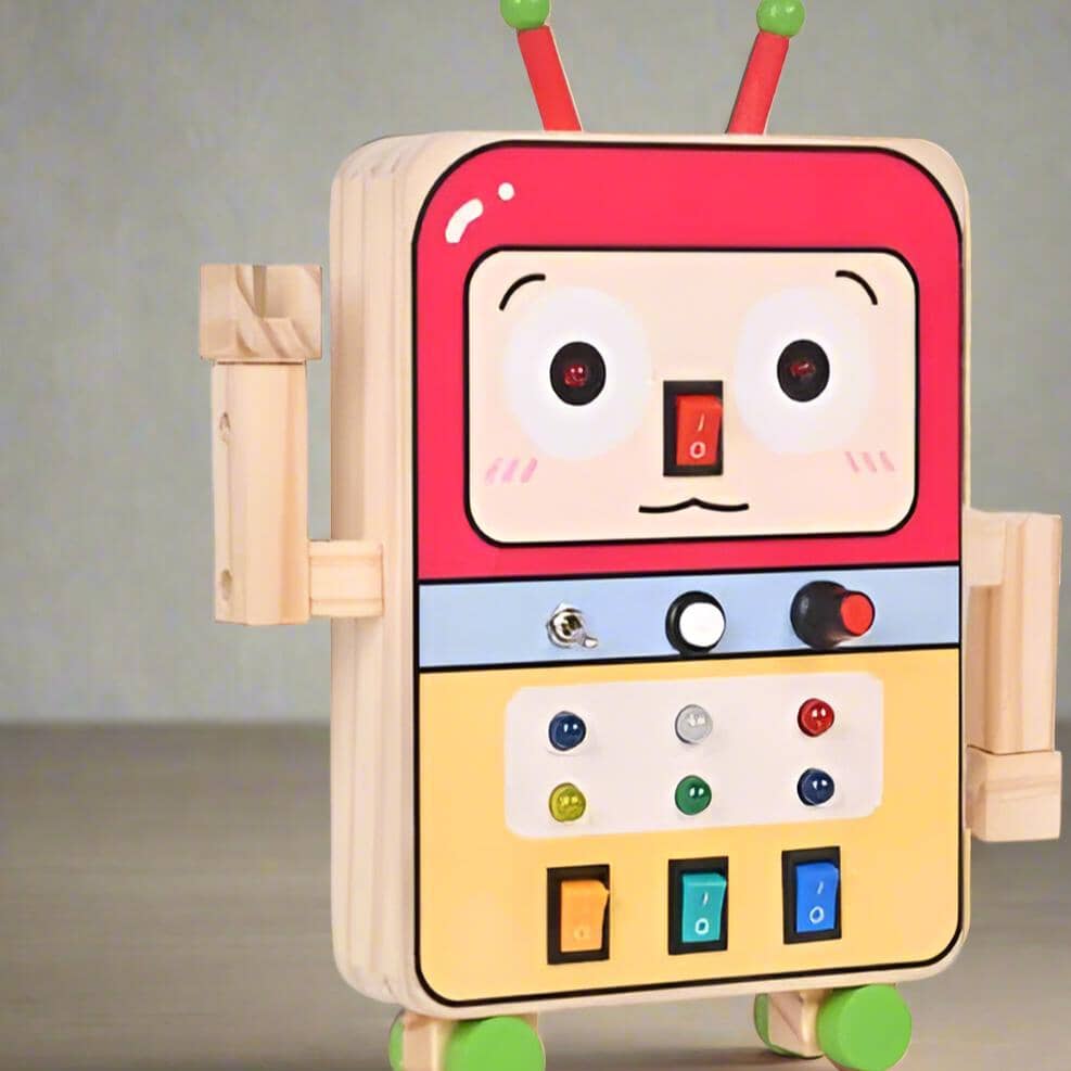 Tableau Montessori - BusyBoardCircuit™ - Robot - Paradis Des Jeux Et Jouets