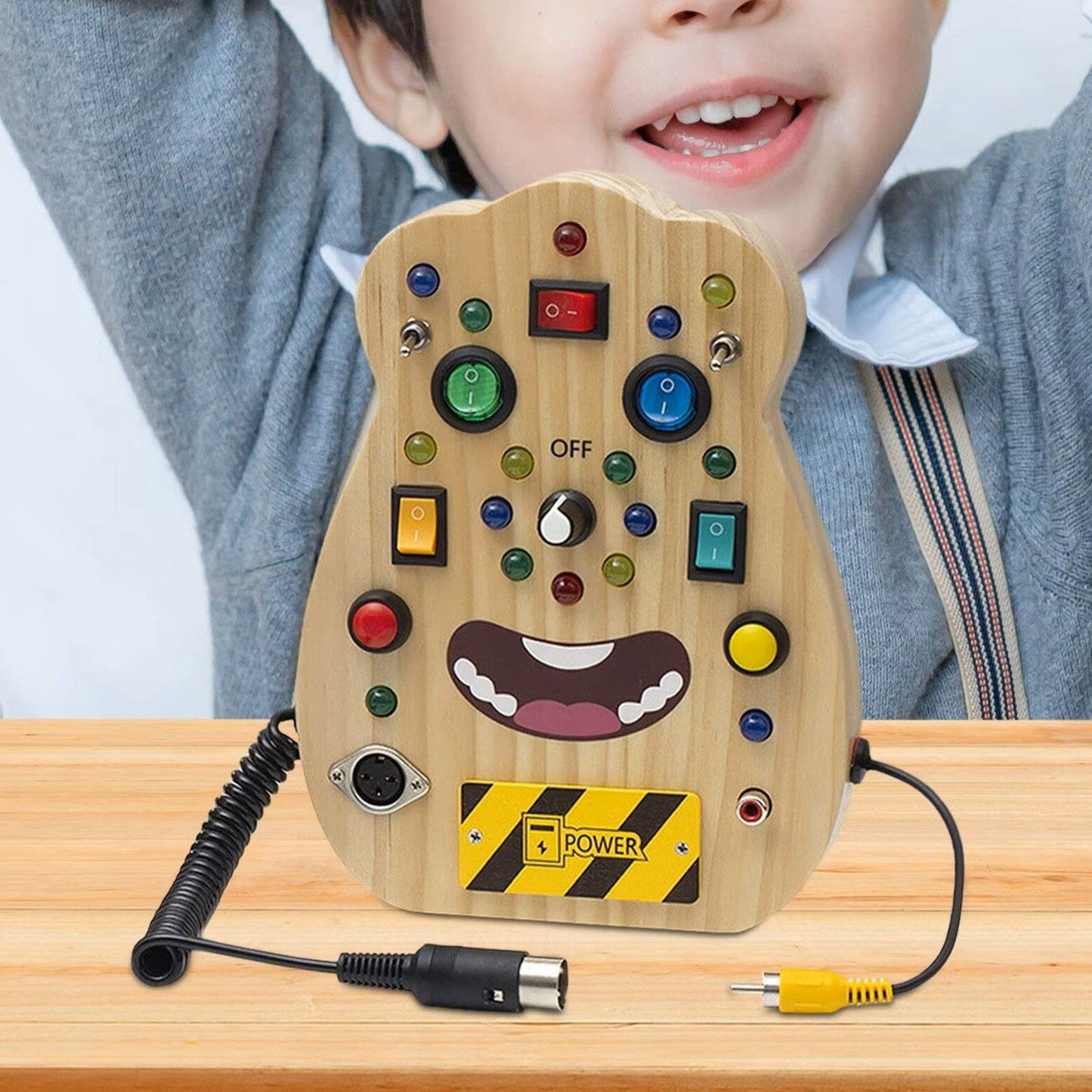 Tableau Montessori - BusyBoardCircuit™ - Visage - Paradis Des Jeux Et Jouets