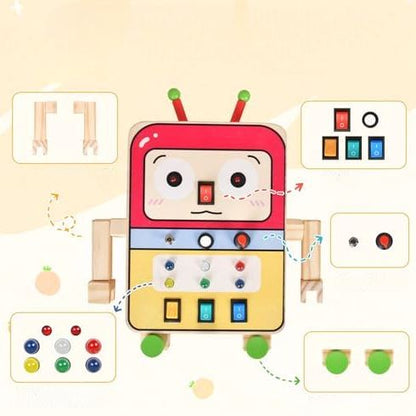 Tableau Montessori - BusyBoardCircuit™ - Robot - Paradis Des Jeux Et Jouets