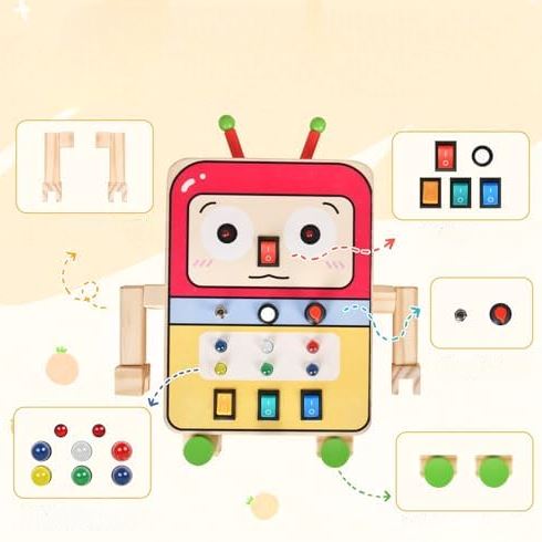 Tableau Montessori - BusyBoardCircuit™ - Robot - Paradis Des Jeux Et Jouets