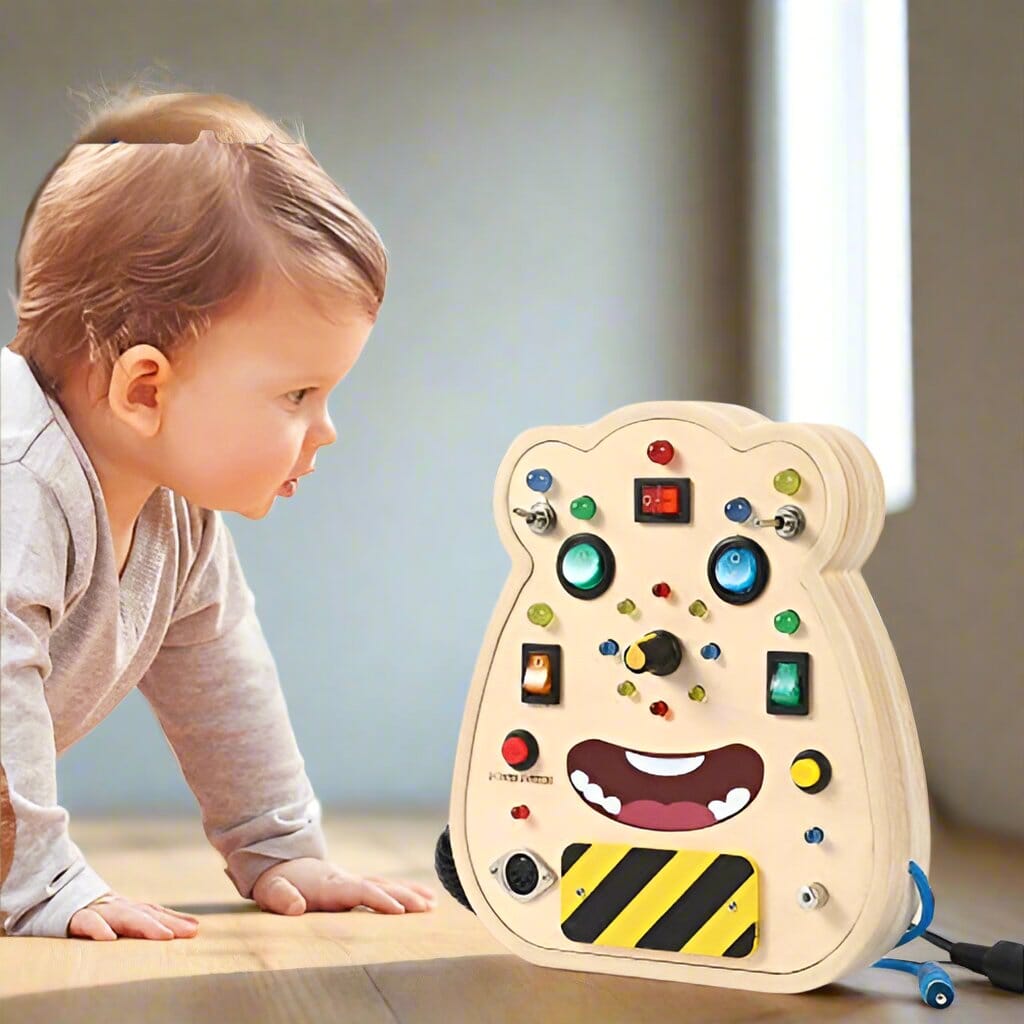 Tableau Montessori - BusyBoardCircuit™ - Visage - Paradis Des Jeux Et Jouets
