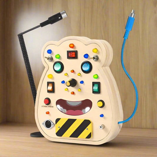 Tableau Montessori - BusyBoardCircuit™ - Visage - Paradis Des Jeux Et Jouets